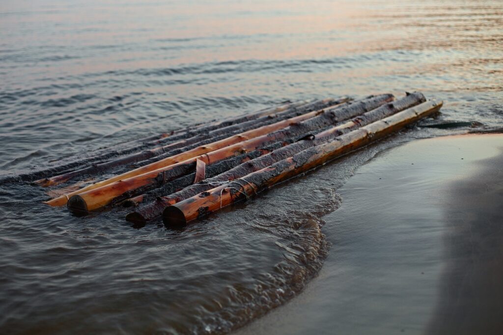 lake, nature, raft, onega