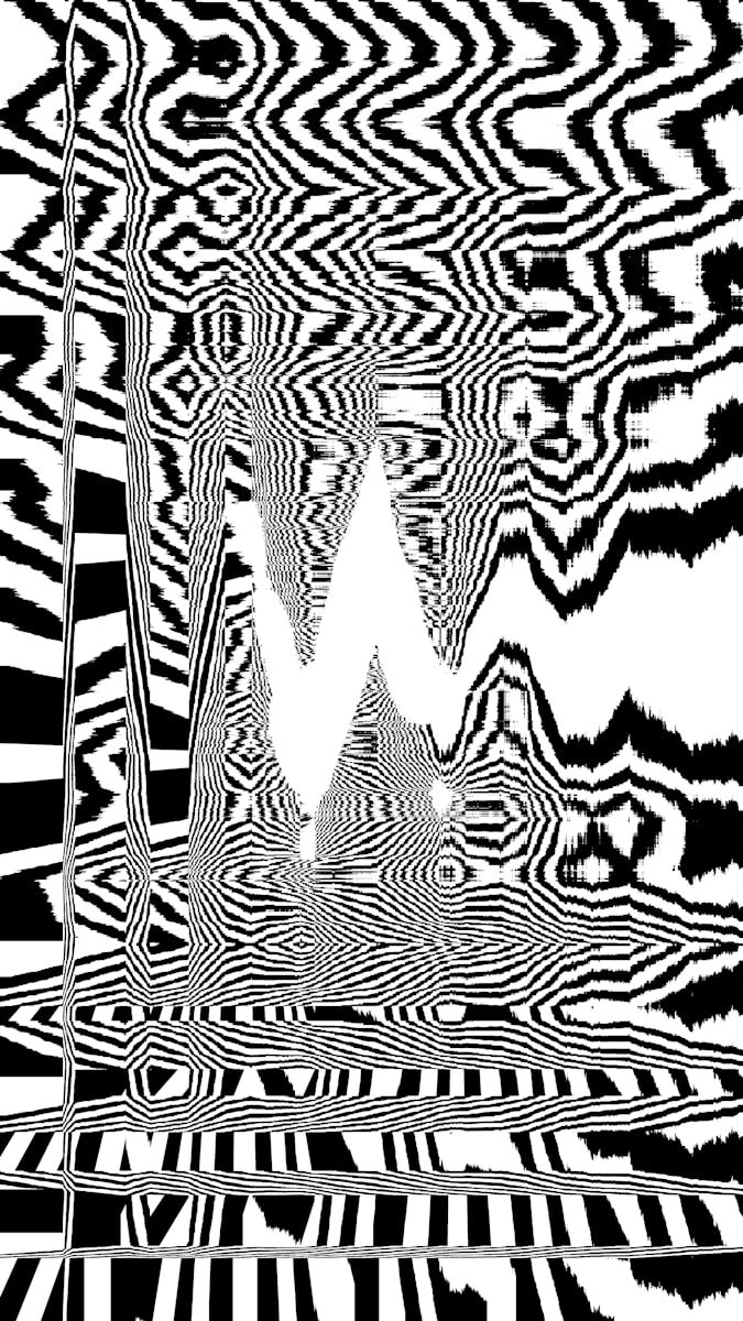Abstract black and white wavy pattern
